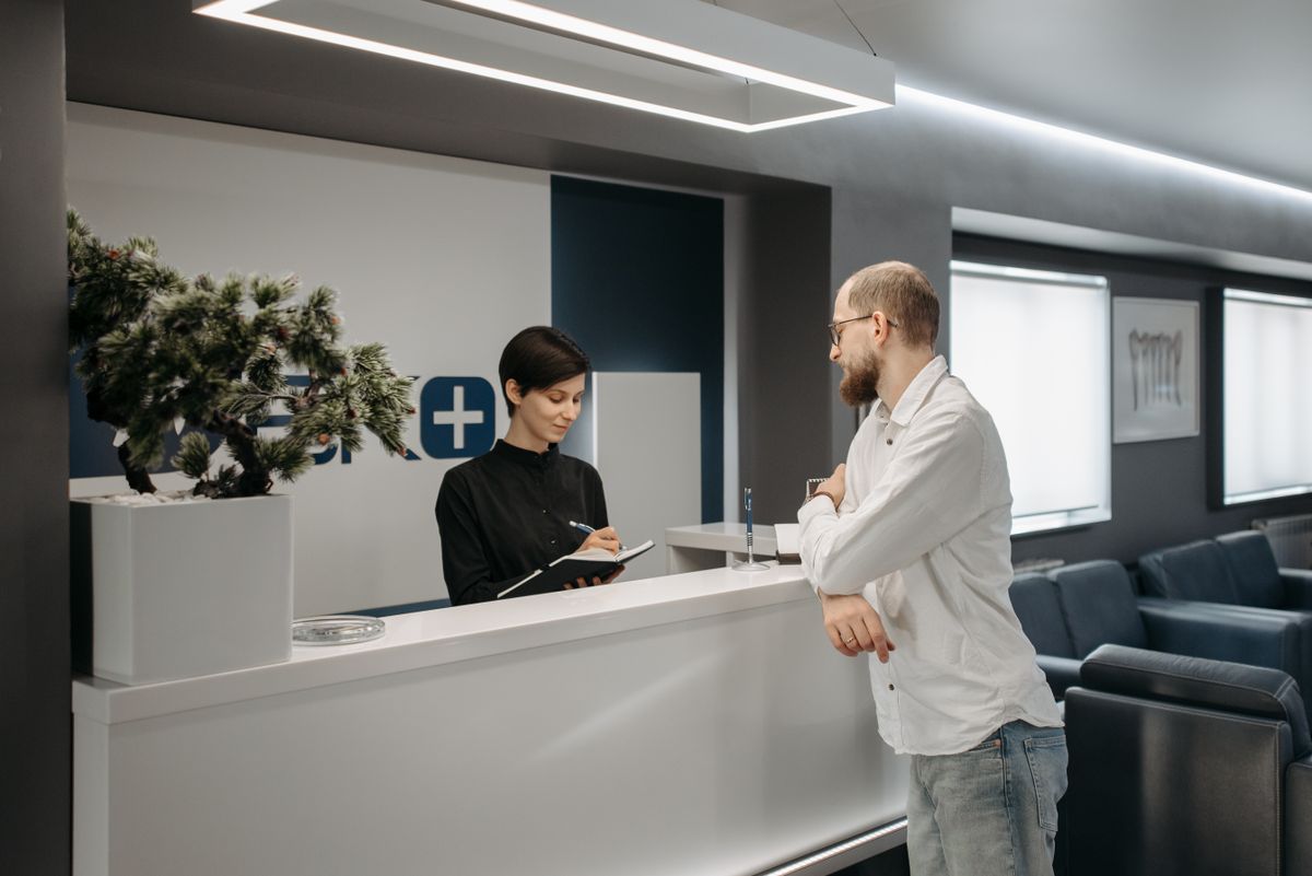 Front desk of a medical facility